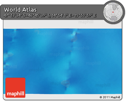 Physical 3D Map of the Area around 46° 59' 36" S, 15° 22' 30" E