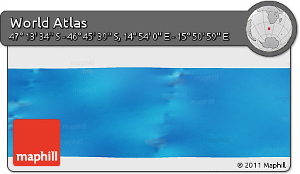 Physical Panoramic Map of the Area around 46° 59' 36" S, 15° 22' 30" E