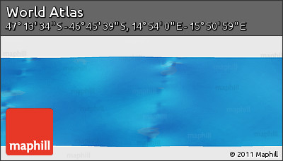 Physical Panoramic Map of the Area around 46° 59' 36" S, 15° 22' 30" E