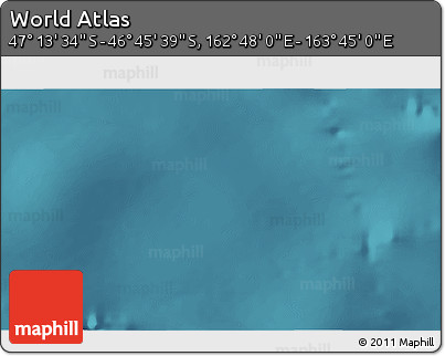 Satellite 3D Map of the Area around 46° 59' 36" S, 163° 16' 30" E