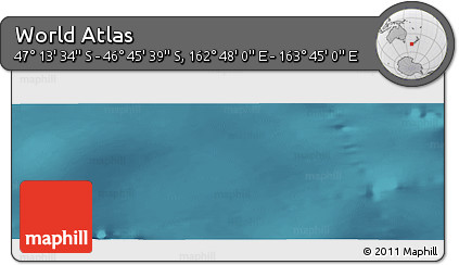 Satellite Panoramic Map of the Area around 46° 59' 36" S, 163° 16' 30" E