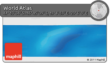 Physical Panoramic Map of the Area around 46° 59' 36" S, 19° 37' 30" E