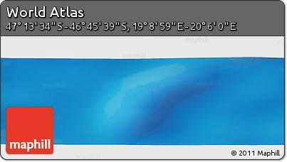 Physical Panoramic Map of the Area around 46° 59' 36" S, 19° 37' 30" E