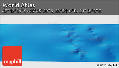 Physical Panoramic Map of the Area around 46° 59' 36" S, 21° 19' 30" E
