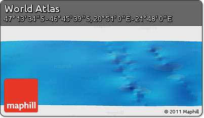 Physical Panoramic Map of the Area around 46° 59' 36" S, 21° 19' 30" E