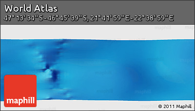 Physical Panoramic Map of the Area around 46° 59' 36" S, 22° 10' 29" E