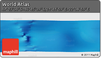 Physical Panoramic Map of the Area around 46° 59' 36" S, 22° 10' 29" E