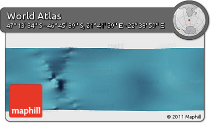 Satellite Panoramic Map of the Area around 46° 59' 36" S, 22° 10' 29" E