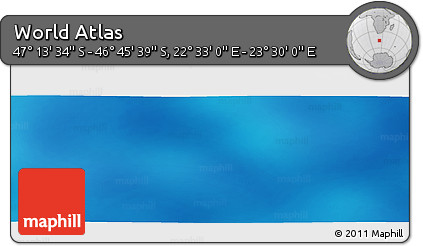 Physical Panoramic Map of the Area around 46° 59' 36" S, 23° 1' 29" E