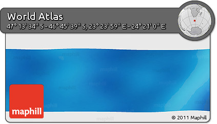 Physical Panoramic Map of the Area around 46° 59' 36" S, 23° 52' 30" E
