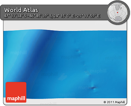 Physical 3D Map of the Area around 46° 59' 36" S, 24° 43' 30" E