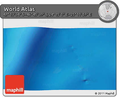 Shaded Relief 3D Map of the Area around 46° 59' 36" S, 24° 43' 30" E