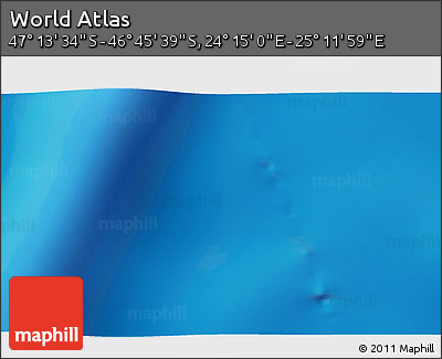 Shaded Relief 3D Map of the Area around 46° 59' 36" S, 24° 43' 30" E