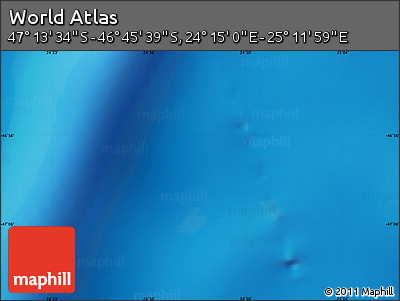 Physical Map of the Area around 46° 59' 36" S, 24° 43' 30" E
