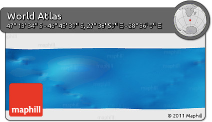 Physical Panoramic Map of the Area around 46° 59' 36" S, 28° 7' 30" E