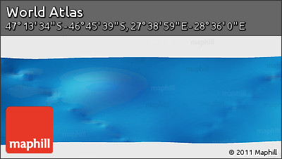 Physical Panoramic Map of the Area around 46° 59' 36" S, 28° 7' 30" E