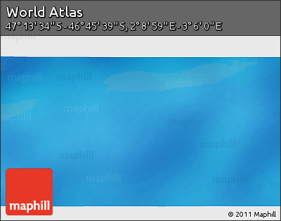 Physical 3D Map of the Area around 46° 59' 36" S, 2° 37' 30" E