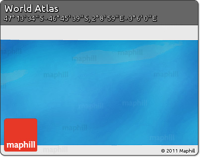 Physical 3D Map of the Area around 46° 59' 36" S, 2° 37' 30" E