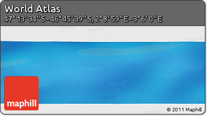 Physical Panoramic Map of the Area around 46° 59' 36" S, 2° 37' 30" E