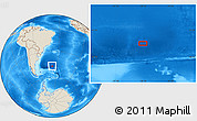Shaded Relief Location Map of the area around 46° 59' 36" S, 38° 10' 29" W