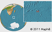 Satellite Location Map of the area around 46° 59' 36" S, 42° 34' 30" E