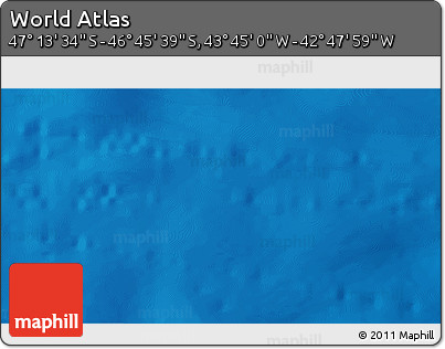 Physical 3D Map of the Area around 46° 59' 36" S, 43° 16' 29" W
