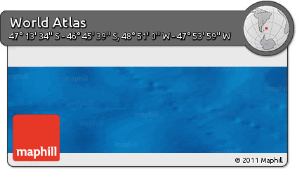 Shaded Relief Panoramic Map of the Area around 46° 59' 36" S, 48° 22' 30" W