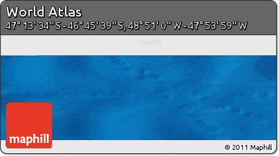 Shaded Relief Panoramic Map of the Area around 46° 59' 36" S, 48° 22' 30" W
