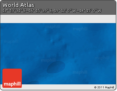 Political 3D Map of the Area around 46° 59' 36" S, 49° 13' 30" W
