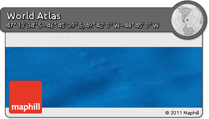 Physical Panoramic Map of the Area around 46° 59' 36" S, 49° 13' 30" W