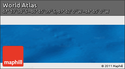 Physical Panoramic Map of the Area around 46° 59' 36" S, 49° 13' 30" W