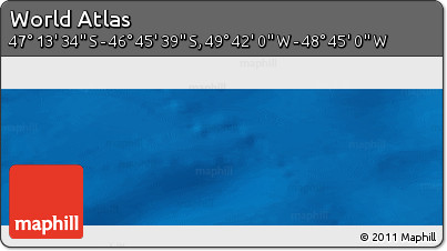 Physical Panoramic Map of the Area around 46° 59' 36" S, 49° 13' 30" W