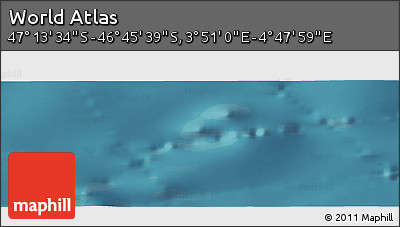 Satellite Panoramic Map of the Area around 46° 59' 36" S, 4° 19' 30" E