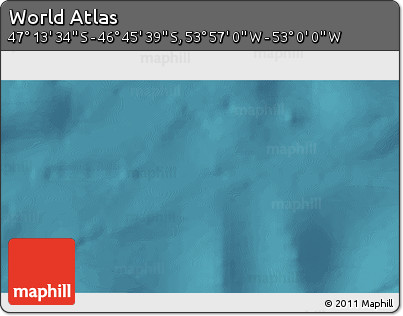 Satellite 3D Map of the Area around 46° 59' 36" S, 53° 28' 30" W