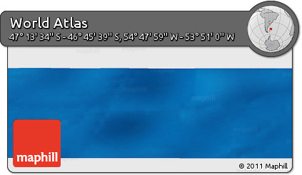 Physical Panoramic Map of the Area around 46° 59' 36" S, 54° 19' 30" W