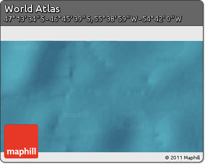 Satellite 3D Map of the Area around 46° 59' 36" S, 55° 10' 29" W