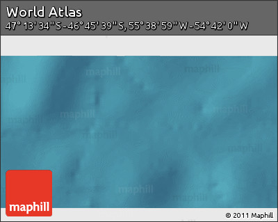 Satellite 3D Map of the Area around 46° 59' 36" S, 55° 10' 29" W