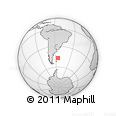 Outline Map of the Area around 46° 59' 36" S, 55° 10' 29" W, rectangular outline