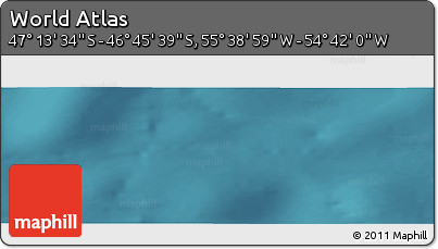 Satellite Panoramic Map of the Area around 46° 59' 36" S, 55° 10' 29" W