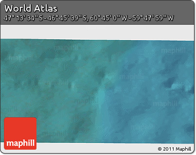 Satellite 3D Map of the Area around 46° 59' 36" S, 60° 16' 29" W
