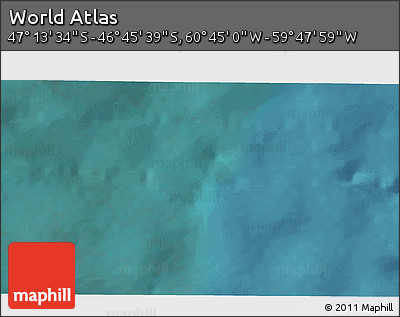 Satellite 3D Map of the Area around 46° 59' 36" S, 60° 16' 29" W
