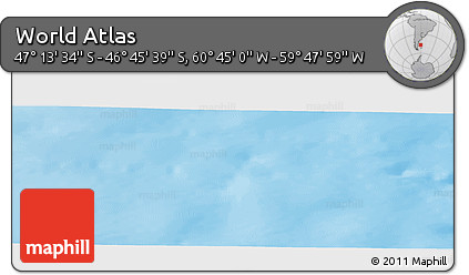 Physical Panoramic Map of the Area around 46° 59' 36" S, 60° 16' 29" W