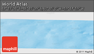 Physical Panoramic Map of the Area around 46° 59' 36" S, 60° 16' 29" W