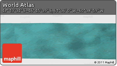 Satellite Panoramic Map of the Area around 46° 59' 36" S, 61° 7' 30" W