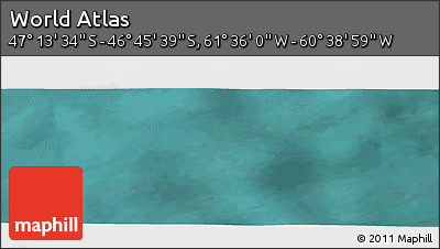 Satellite Panoramic Map of the Area around 46° 59' 36" S, 61° 7' 30" W