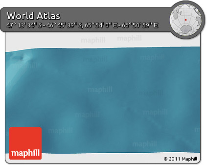 Satellite 3D Map of the Area around 46° 59' 36" S, 66° 22' 30" E