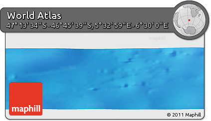 Physical Panoramic Map of the Area around 46° 59' 36" S, 6° 1' 30" E