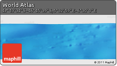 Physical Panoramic Map of the Area around 46° 59' 36" S, 6° 1' 30" E