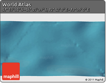 Satellite 3D Map of the Area around 46° 59' 36" S, 73° 10' 30" E