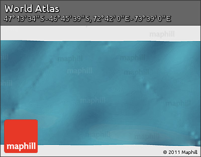 Satellite 3D Map of the Area around 46° 59' 36" S, 73° 10' 30" E